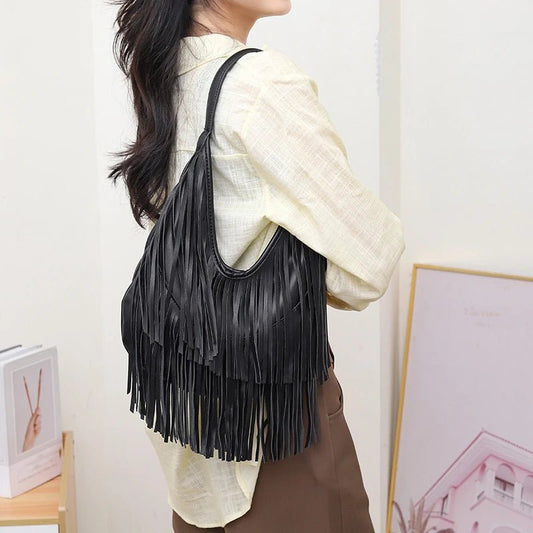 MIDNIGHT FRINGE BAG