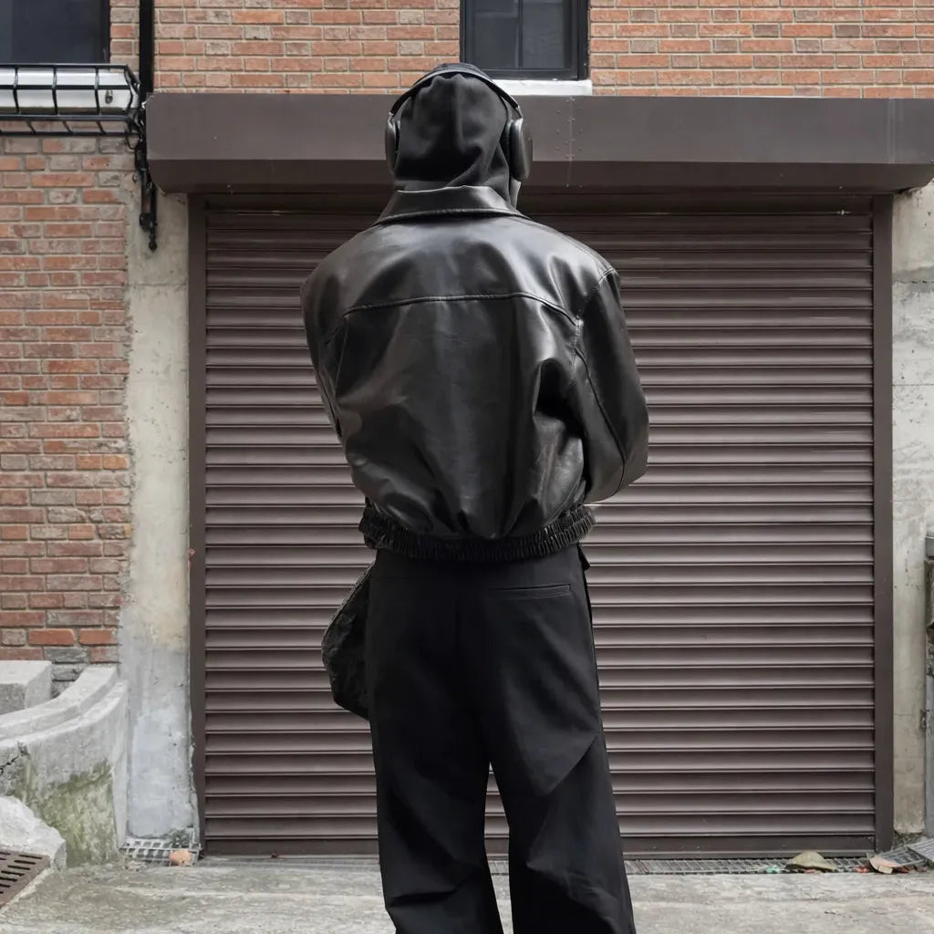 CROPPED LEATHER JACKET