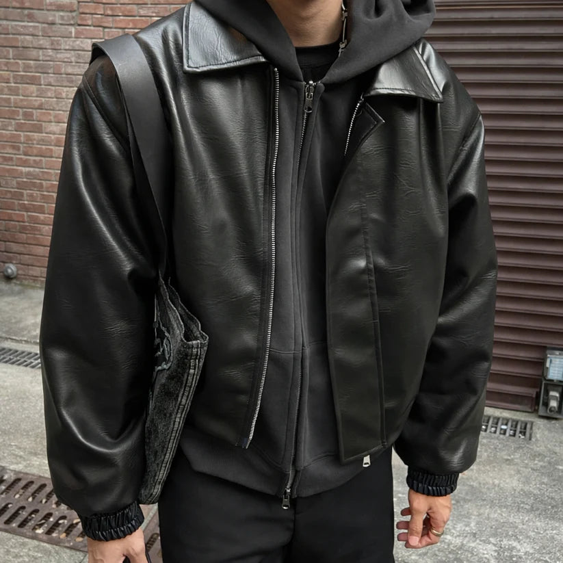 CROPPED LEATHER JACKET