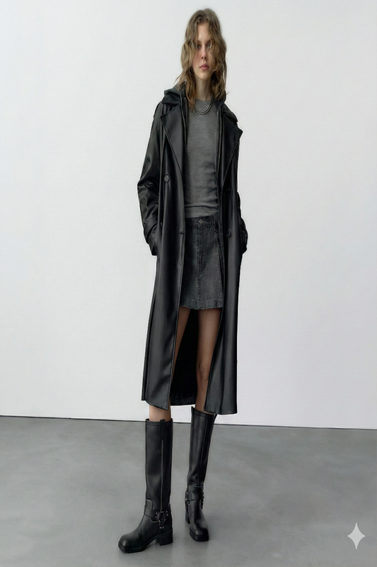 Black Leather Coat