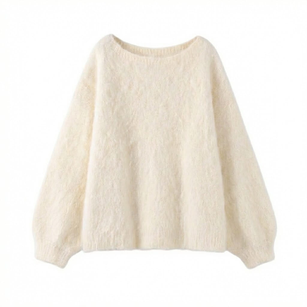 OFF-SHOULDER MOHAIR SWEATER