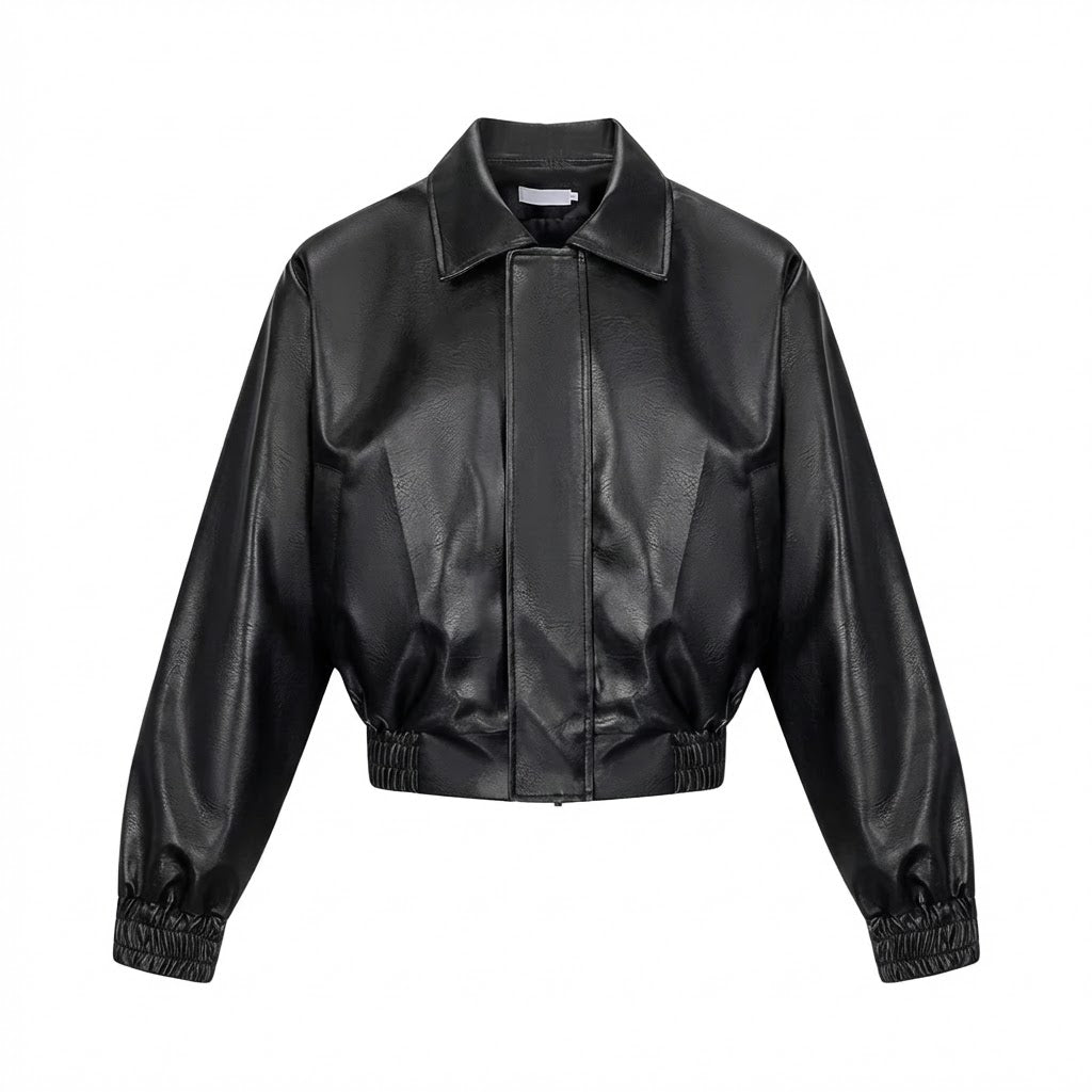 CROPPED LEATHER JACKET